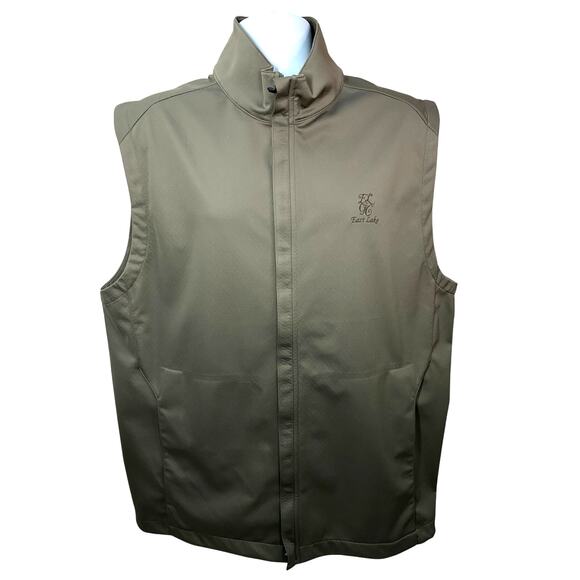 Nike Golf Full-Zip Vest Men’s Size Large Olive Grey Performance Layer MSRP $175 - Picture 1 of 13